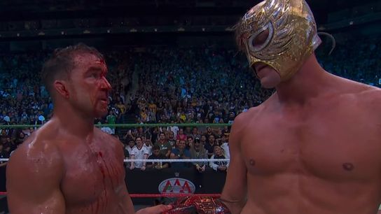 AAA's legendary 'El Grande Americano' saga ends as Gable unmasks himself  taken Monterrey, Mexico (WWE). Photo by Andrew Thompson - Fightful.com
